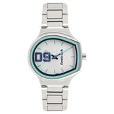 Fastrack, Women's  Watch Analog, White Dial Silver Stainless Steel Strap, 6175SM01
